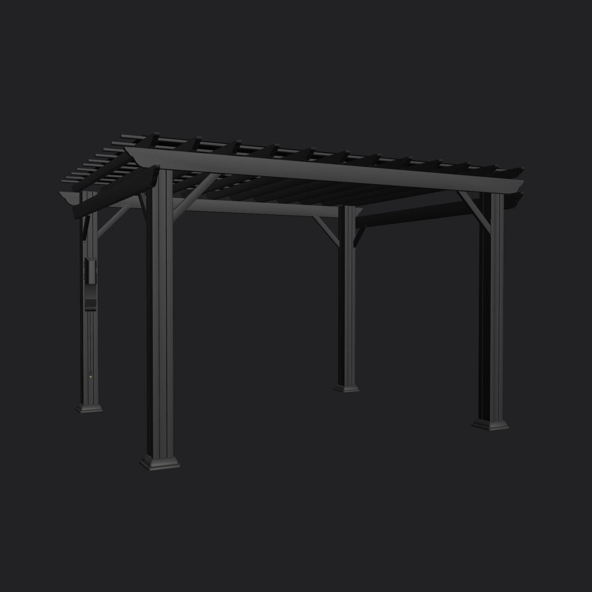 Stratford | 12x10 Steel Pergola – Black