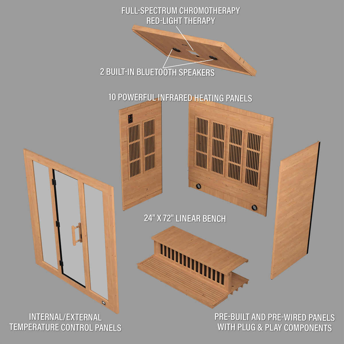 Rylan Indoor Infrared Sauna – 4 Person