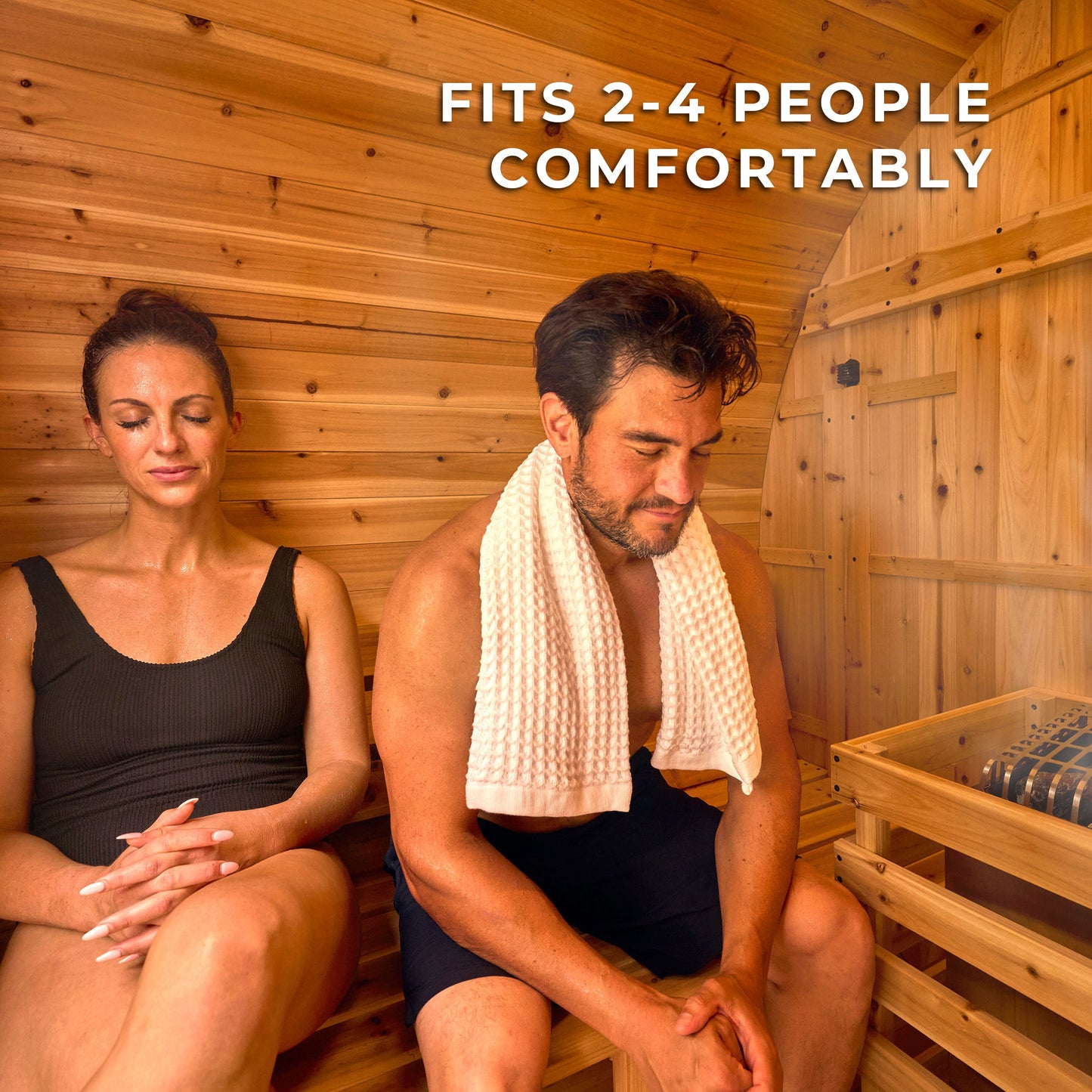 Paxton Outdoor Barrel Sauna – 2-4 Person