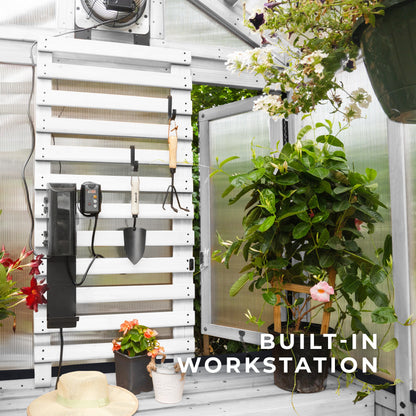9x6 Bellerose Greenhouse - White