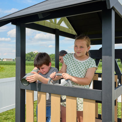 Atlas Steel Swing Set with Monkey Bars