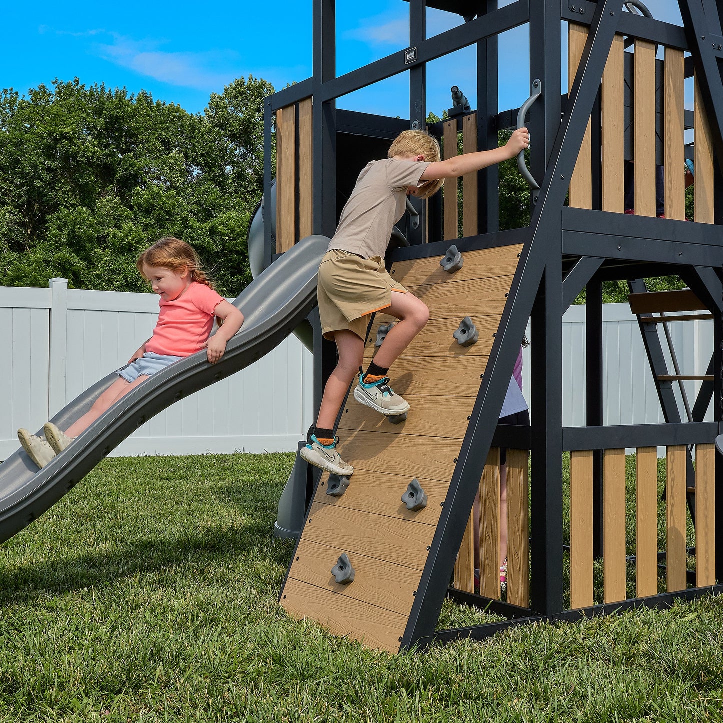 Atlas Steel Swing Set with Tube Slide