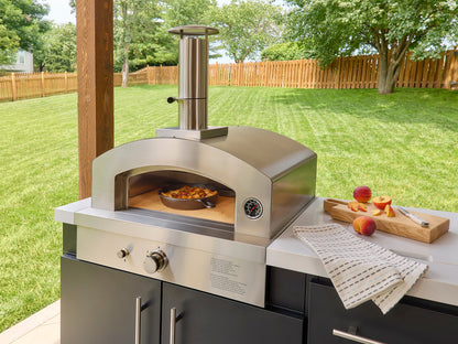 Emory | 12-Foot Outdoor Kitchen Island with Built-In Griddle & Pizza Oven