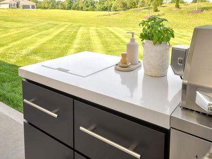 Emory | 9-Foot Outdoor Kitchen Island with Built-In Griddle