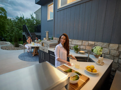 Emory | Corner Outdoor Kitchen Island with Built-In Grill & Griddle