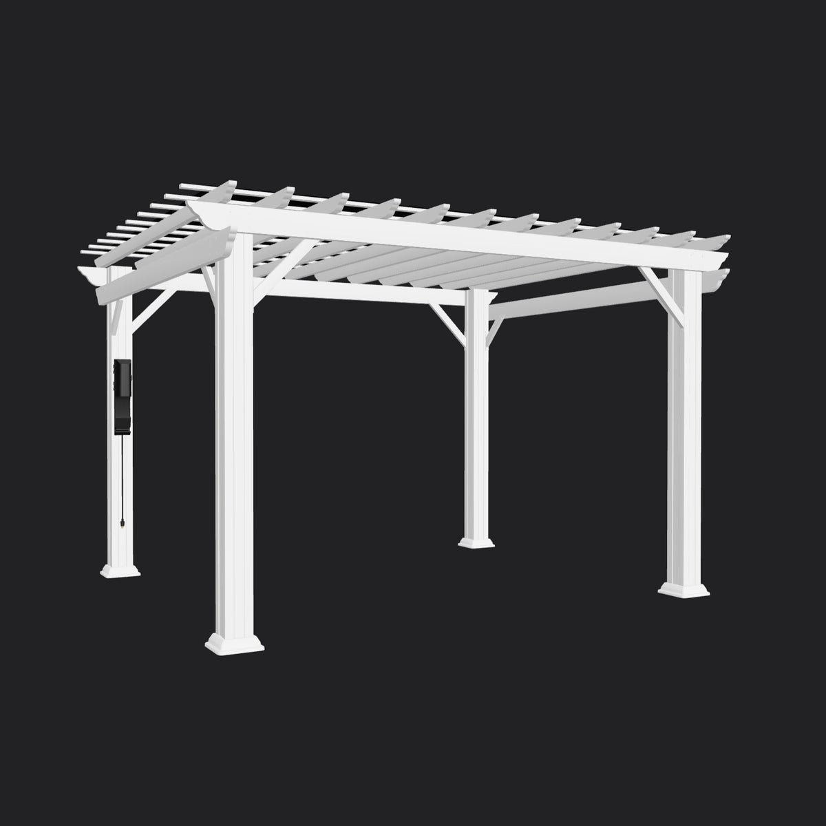 Stratford | 12x10 Steel Pergola – White