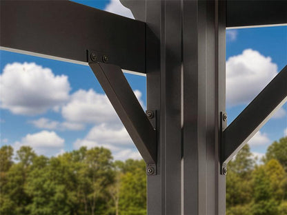Stratford | 14x12 Steel Pergola – Black