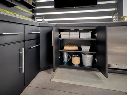 Langston | Covered Walk-In Outdoor Kitchen with Built-In Grill & Pizza Oven