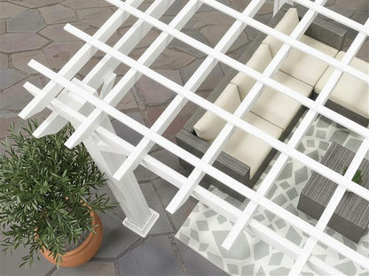 Stratford | 16x12 Steel Pergola – White