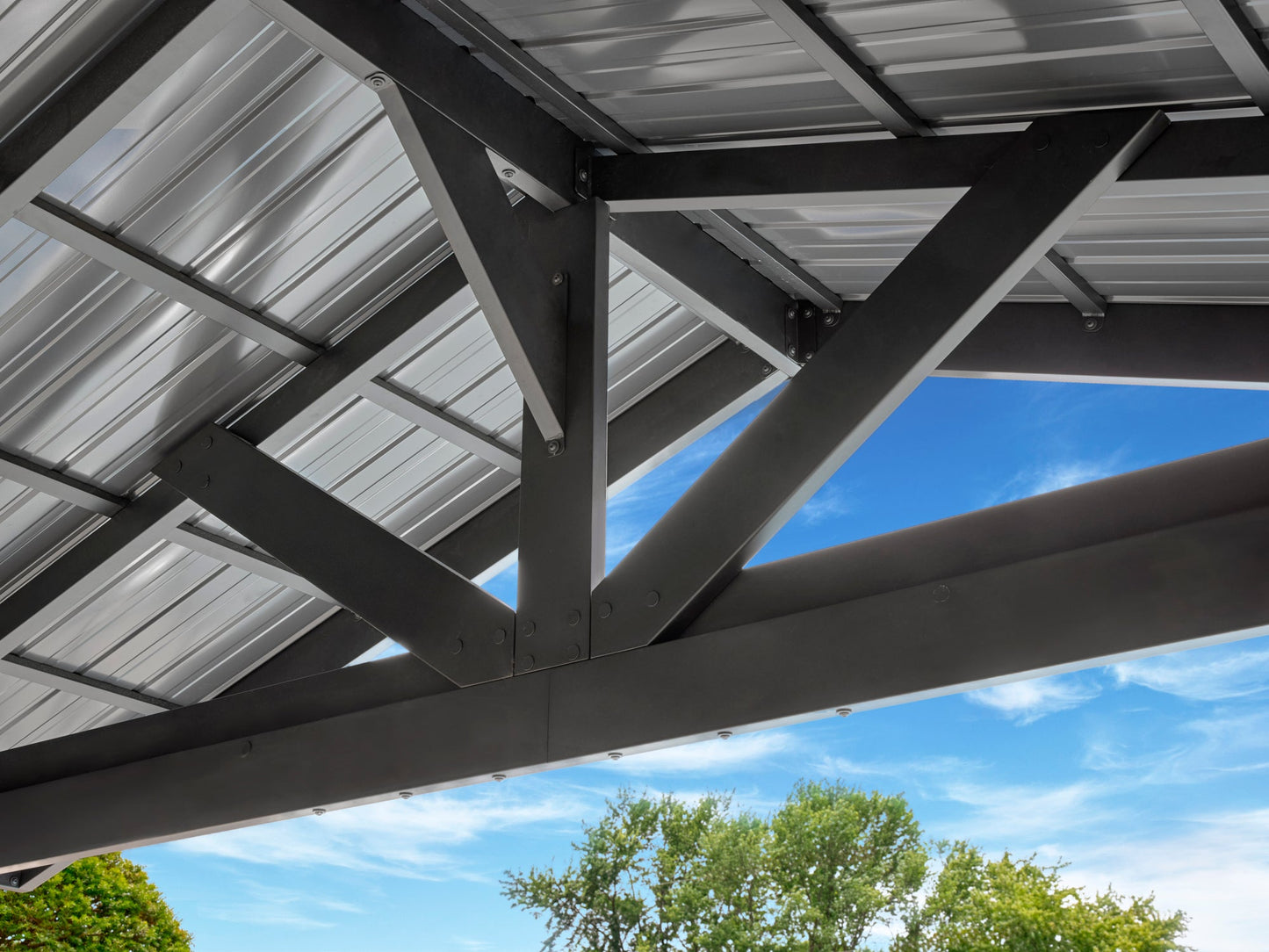 Lancaster | 16x14 Steel Gazebo with Gable Roof