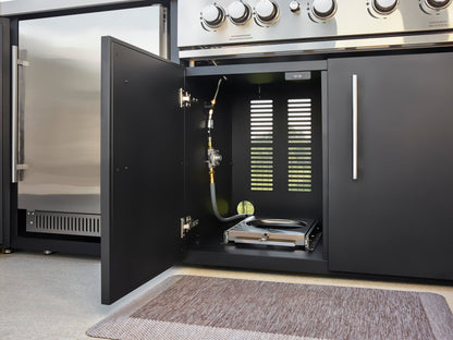 Emory | Corner Outdoor Kitchen Island with Built-In Grill & Pizza Oven
