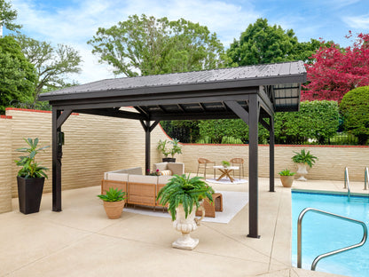 Lancaster | 18x14 Steel Gazebo with Gable Roof