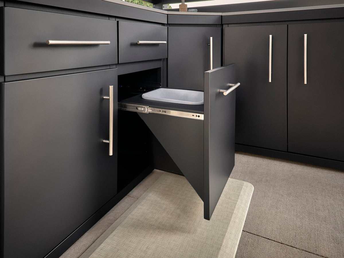 Langston | Covered Appliance-Ready Outdoor Kitchen with Refrigerator & Sink
