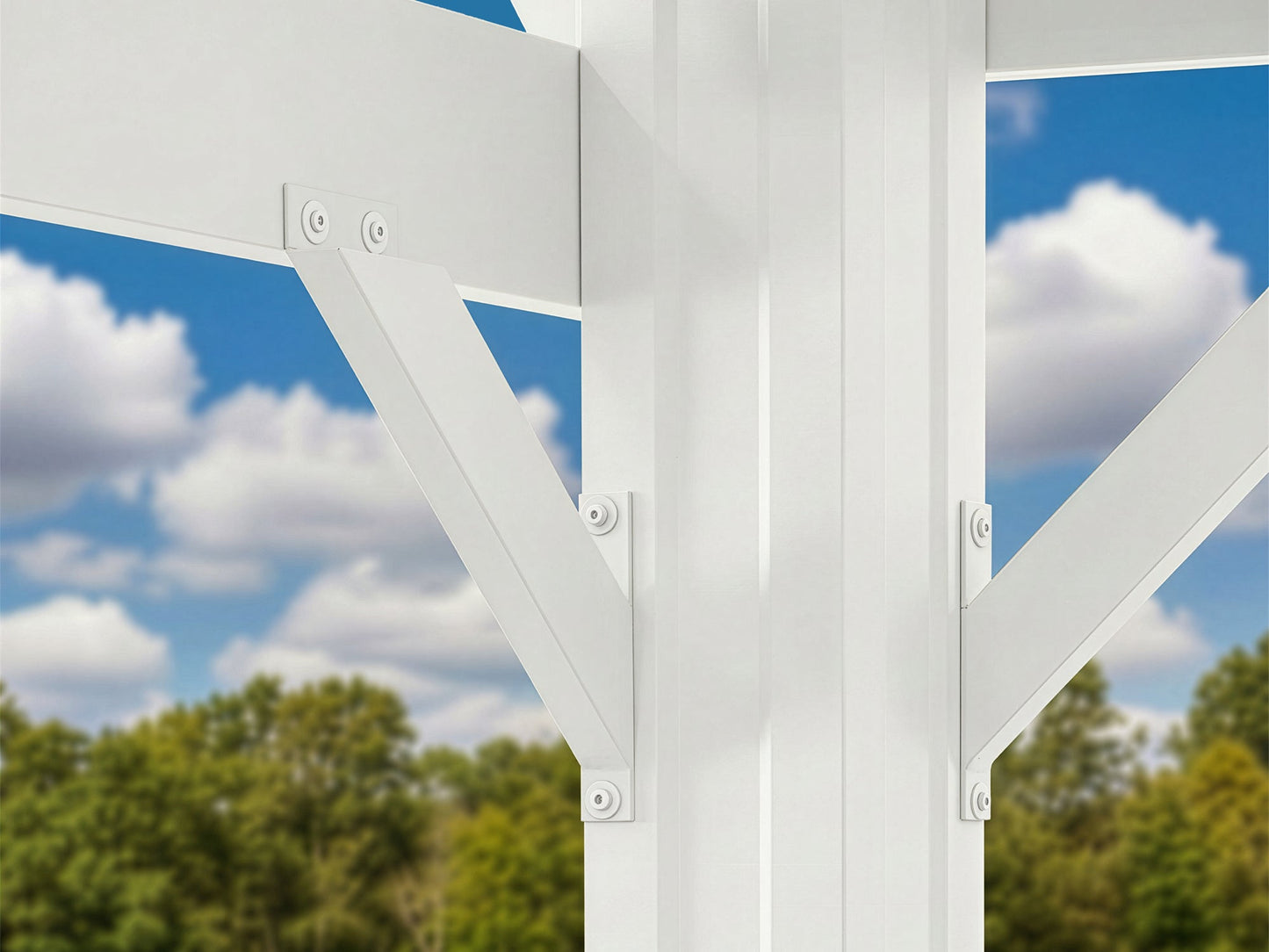 Stratford | 16x12 Steel Pergola – White