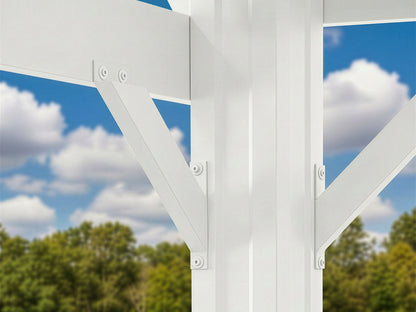Stratford | 16x12 Steel Pergola – White