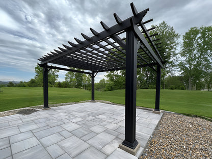 Stratford | 14x10 Steel Pergola – Black