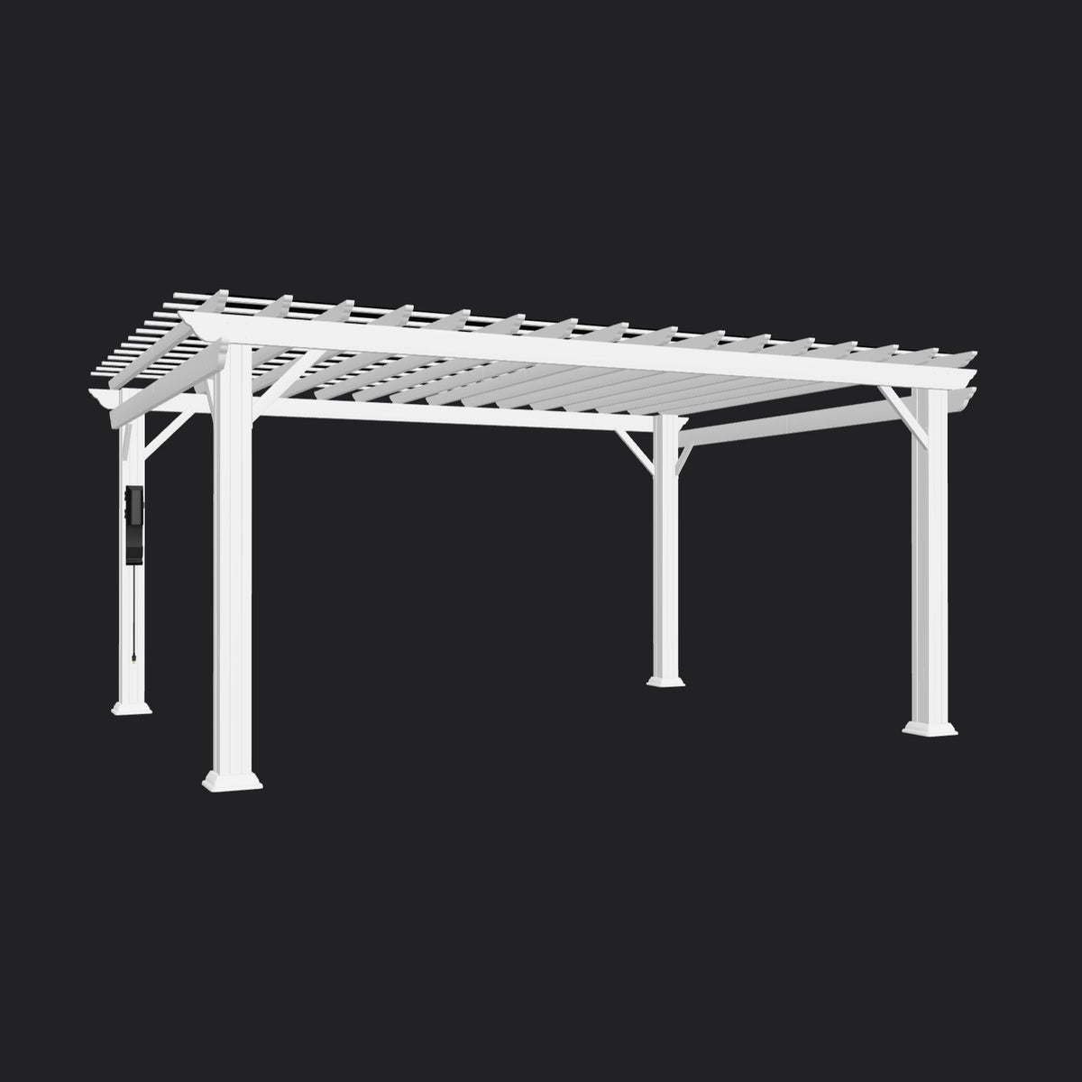 Stratford | 16x12 Steel Pergola – White
